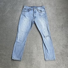 LEVI`S Jeans 501 S XX Herren Vintage Hose W30 L28 Slim Fit Destroyed 2902 Blau