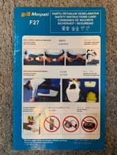 Safety Card Merpati Fokker F27 F-OR-001.F7-00 (version 1)