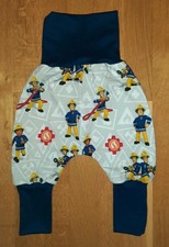 Pumphose Handmade Babyhose Kuschelhose Hose * für Jungs Gr. 56-74 * Feuerwehr
