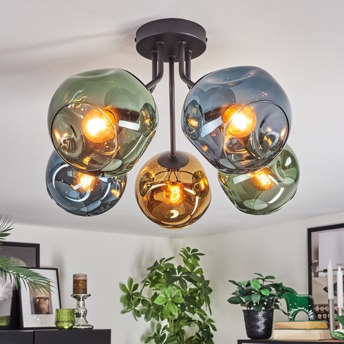 Retro deckenlampe aus glas und - deckenlampe,