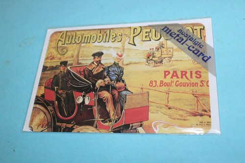 Blechpostkarte automobiles - blechpostkarte,