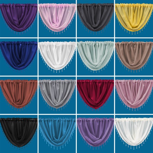 Uni perlen voile swags alle - uni,