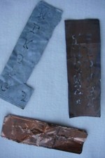 antike Schablonen aus Kupfer und Zinkblech Buchstaben Zierlinien