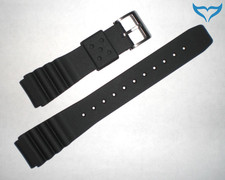 Armband Uhr Gummi schwarz 22