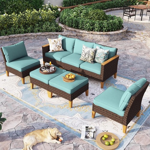 Poly rattan sitzgruppe - rattan, 7