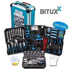 Werkzeugtrolley Werkzeugkasten Werkzeugkoffer 1200 teilig Werkzeugkiste BITUXX