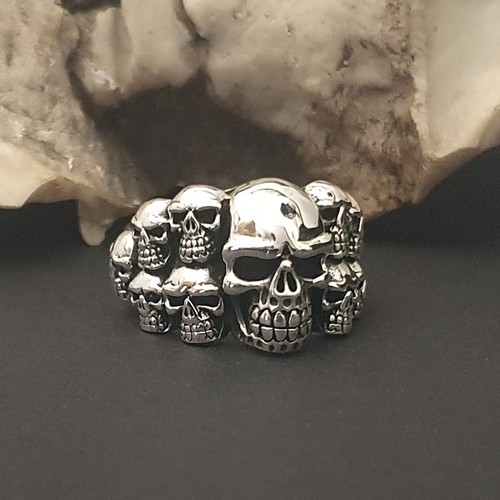 Totenkopf ring silber - silber, 925
