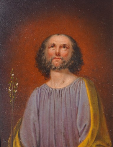 Heiliger josef 1800 öl - um, 1800,