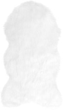 Hochflor-Teppich Valeria Fellteppich kuschelig, Home affaire, 50 x 90 cm Weiß