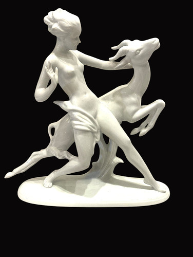 Wallendorf porzellanfigur dame - wallendorf,