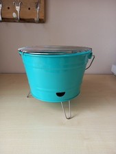 Eimergrill Minigrill Partygrill Grilleimer Picknick türkis BBQ Geschenkidee