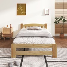 Massivholzbett 90x200 natur - 90x200, cm