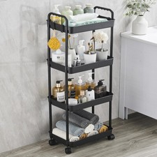 4 Ebenen Rollregal Servierwagen Küchenwagen Obstregal Gemüseregal Etagenwagen DE