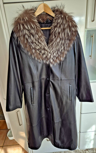 Damen ledermantel schwarz - ledermantel,