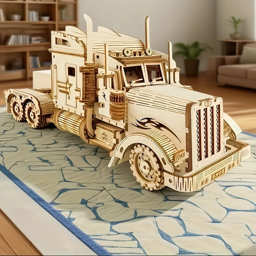 Holz lkw puzzle diy - puzzle,