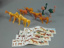 STECKTIERE: Tiere Hof und Wald EU 1992 - Komplettsatz + alle 4 Var. + 4 BPZ