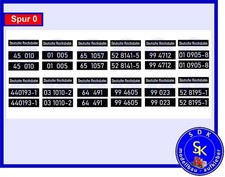 Dampfloknummern Deutsche Reichsbahn DDR Dampflok Nummern Aufkleber - Spur 0