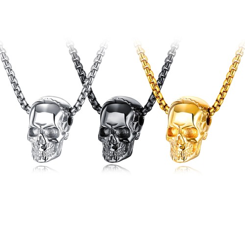 Halskette anhänger totenkopf - halskette-anhänger,