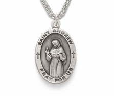 STERLING SILVER OVAL ST ANDREW