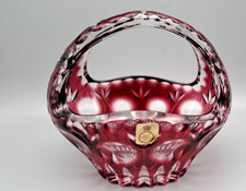 Bleikristall Schale mit Henkel