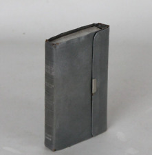 Holy Bible Red Letter Edition World Publishing Grey Leather Button Closure 1990s
