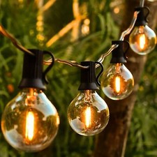 LED G40 Lichterkette Außen Strom Glühbirnen Außen mit 25/50x Birnen Outdoor IP44