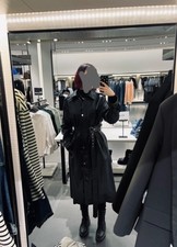 Zara Lederjacke Schwarz