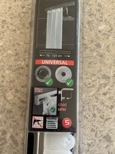 WENKO Teleskop Duschvorhangschiene ERA Badewannen Stange ohne bohren 75-125 cm