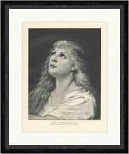 Vertrauen Gabriel Max Mädchen Lange Haare Aufrichtiger Blick  Faksimile_A 1728