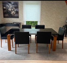 6 Stühle Esszimmer Von Hülsta Leder Schwarz 