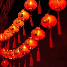 Neue Jahr LED Laternen Lichter Chinesische Kugeln Licht String Frühling Festival