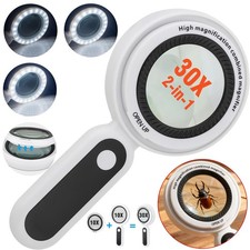 10X 30X Lupe mit 21 LED Licht