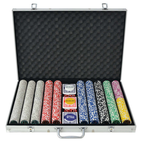 Poker set mehrfarbig 500 - mehrfarbig,