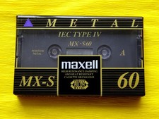 1x MAXELL MX-S 60 Metal Cassette Tape 1994-1995 + OVP + SEALED +