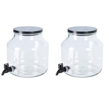 2er Set Getränkespender Glas