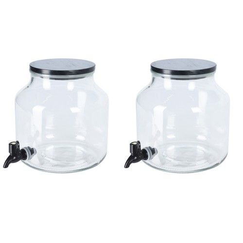 2er set getränkespender - set, glas