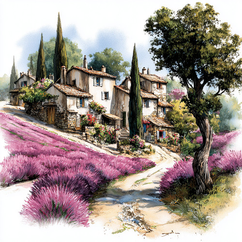 Wandbild lavendel provence - wandbild,