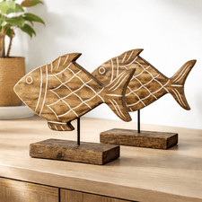 Dekofigur Fisch 2er Set Figur
