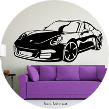 Wandtattoo porsche - wandtattoo,