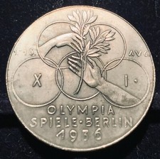 1936 Olympia XI. Olympiade Berlin Historischer Token