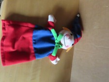 Handpuppe Kasperle blau rot mit Glocke an der Mütze TCM