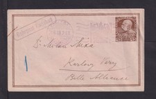 1909, "Rohrpost Karlsbad" -