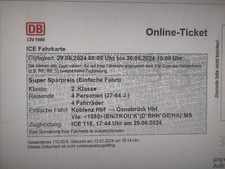 Zugticket 4x Koblenz