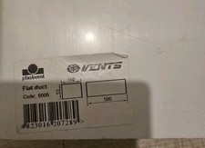 PVC Flachkanal Abluftkanal Lüftungskanal 110x55mm 500m lang weiß