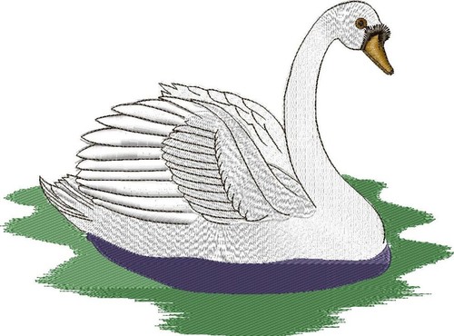 Stickdatei embroidery schwan - stickdatei/embroidery,