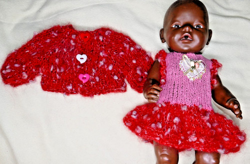 Kleid jacke gestrickt rot - ,