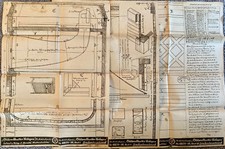 3 x Bauanleitung Blatt 1, 2 und 3 für Grammophonschrank alt!
