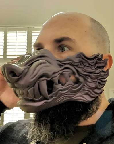 Halbrealistische wolf maske - wolf,