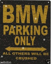 BMW PARKPLATZ METALLSCHILD