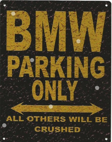 Bmw parking blechschild - bmw,